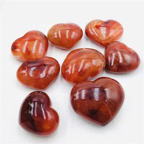 Red Agate Carnelian Hearts-ToShay.org