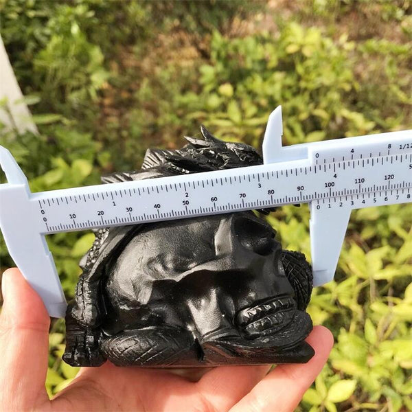 Black Obsidian Dragon Skull-ToShay.org