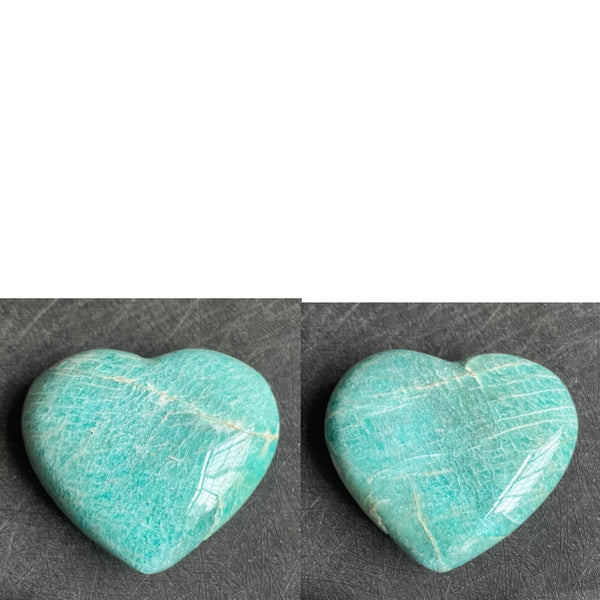 Blue Amazonite Crystal Hearts-ToShay.org