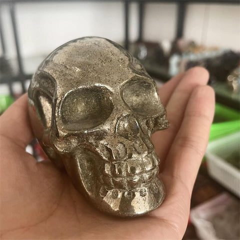 Gold Pyrite Skull-ToShay.org