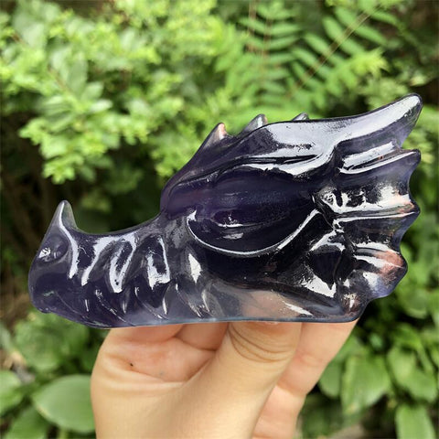 Purple Fluorite Dragon Head-ToShay.org