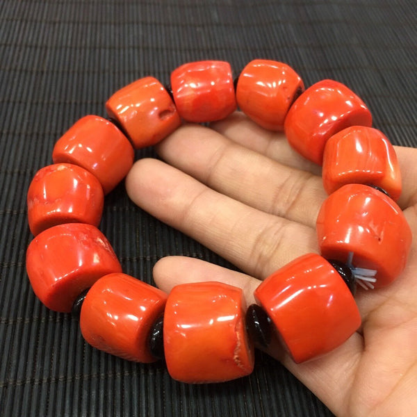 Red Coral Bead Bracelet-ToShay.org