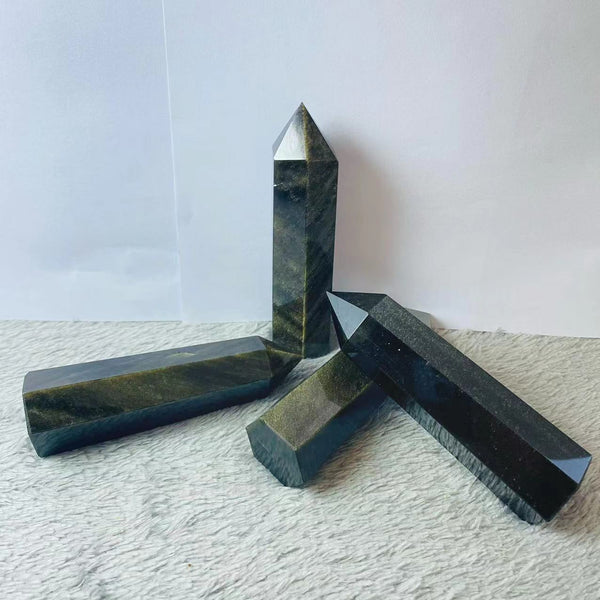 Gold Obsidian Point Wand-ToShay.org
