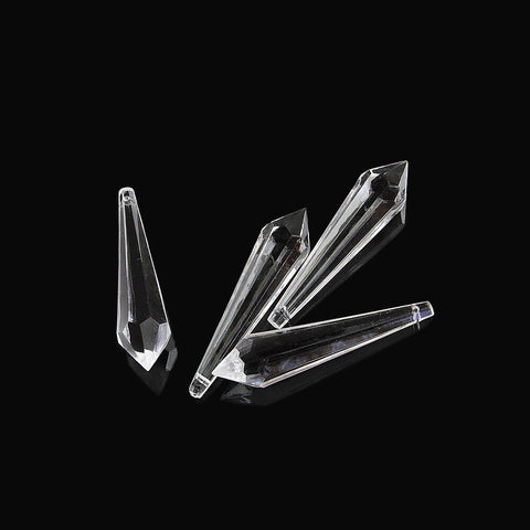 Clear Icicle Drop Prism Pendants-ToShay.org