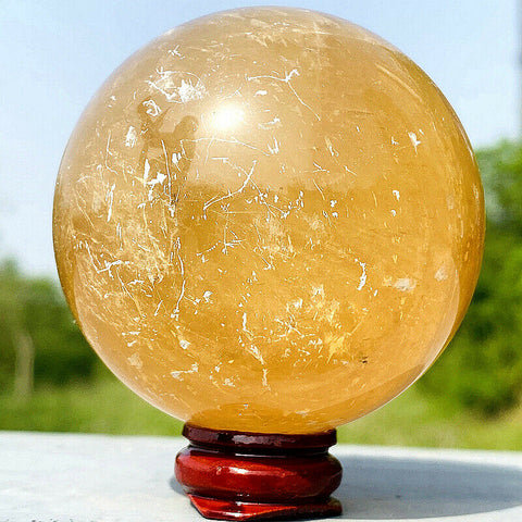 Yellow Topaz Calcite Ball-ToShay.org
