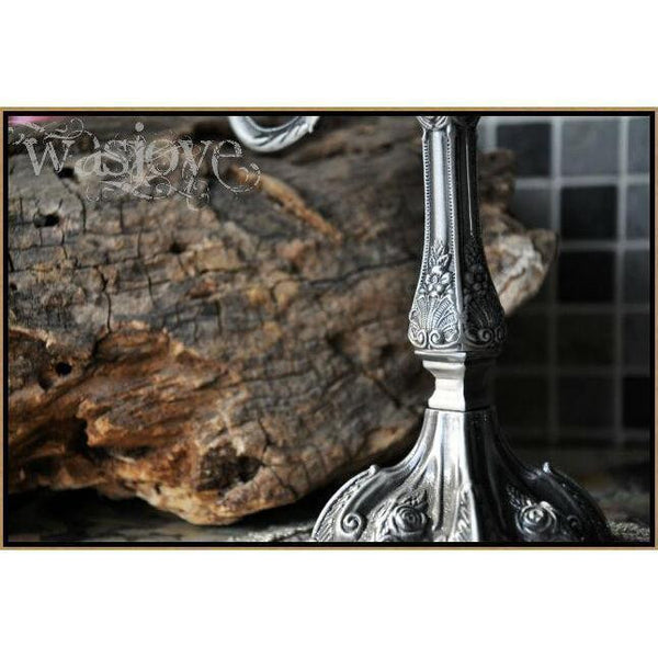 Antique Silver 5 Arms Candelabra-ToShay.org