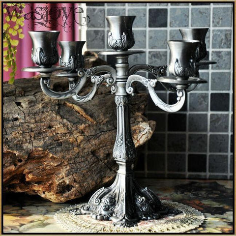 Silver Antique Candelabra-ToShay.org