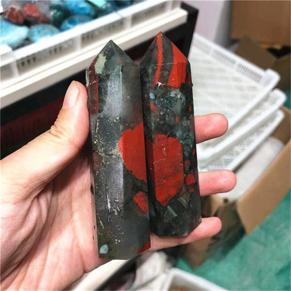 Green Bloodstone Wand Point-ToShay.org