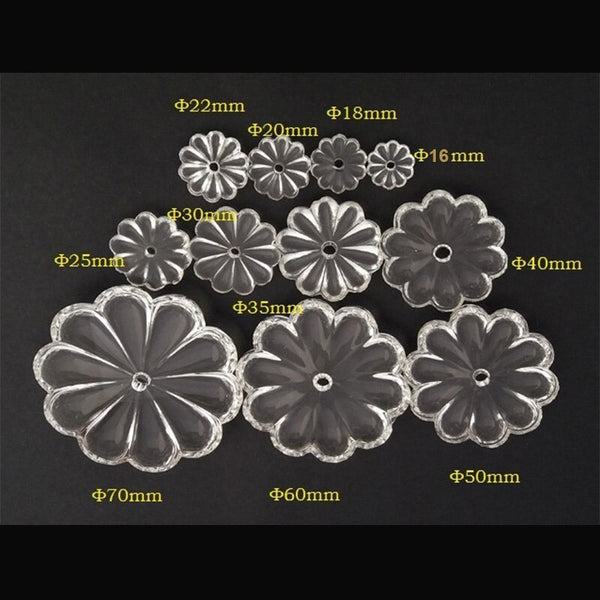 Clear Rosette Flower Bead-ToShay.org