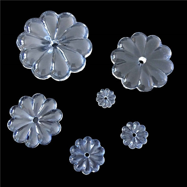 Clear Rosette Flower Bead-ToShay.org