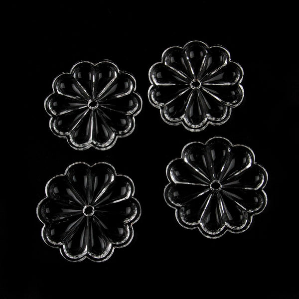 Clear Rosette Flower Bead-ToShay.org