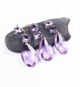 Purple Teardrop Crystal Pendant-ToShay.org