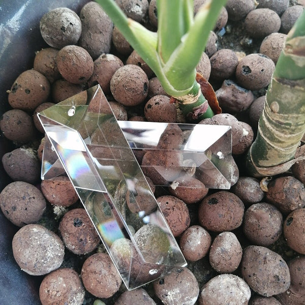 Clear Triangle Crystal Pendant-ToShay.org