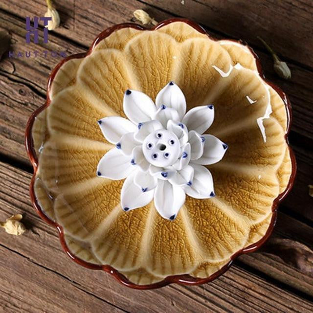 Ceramic Lotus Incense Stick Holder-ToShay.org