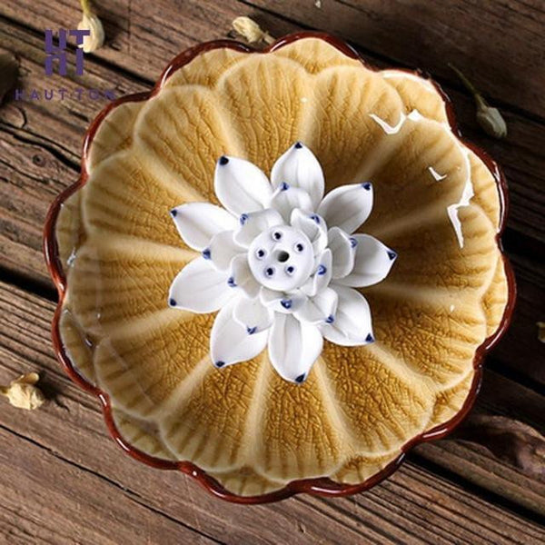 Ceramic Lotus Incense Stick Holder-ToShay.org