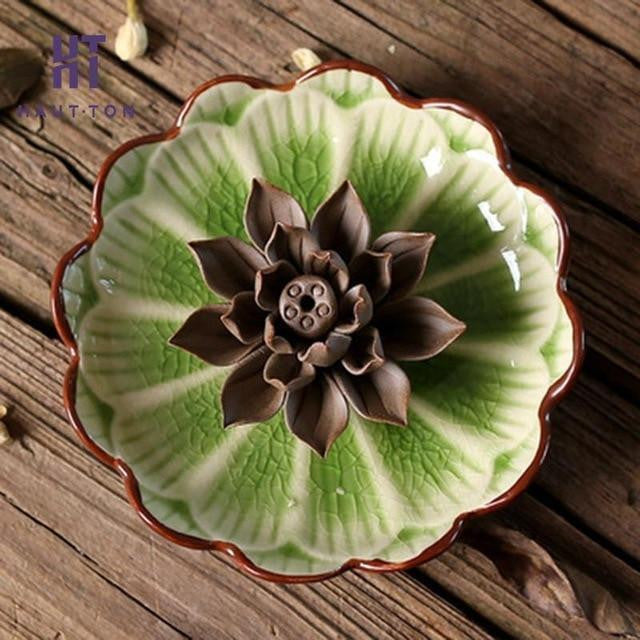 Ceramic Lotus Incense Stick Holder-ToShay.org