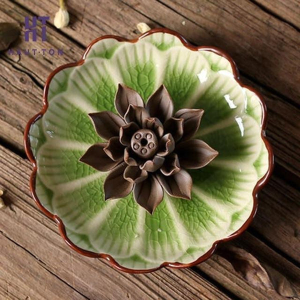 Ceramic Lotus Incense Stick Holder-ToShay.org