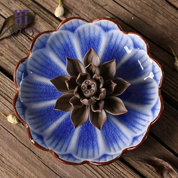 Ceramic Lotus Incense Stick Holder-ToShay.org