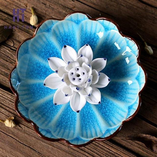 Ceramic Lotus Incense Stick Holder-ToShay.org