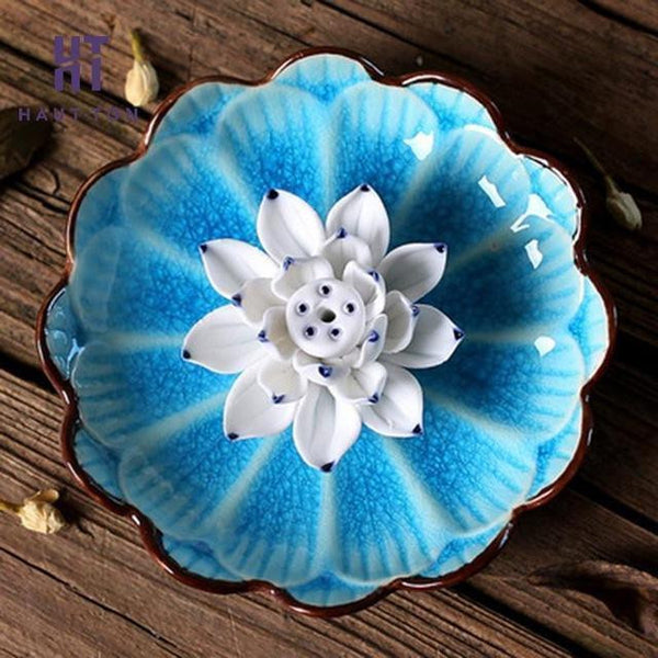 Ceramic Lotus Incense Stick Holder-ToShay.org