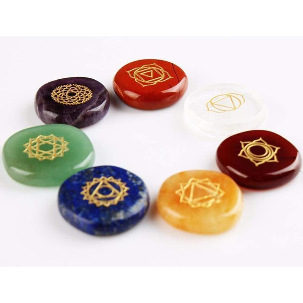Chakra Symbols Palm Stones-ToShay.org