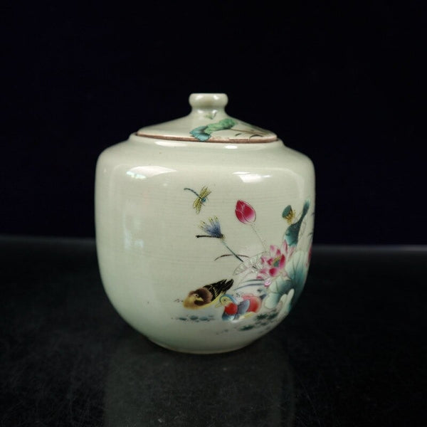 Porcelain Flower and Bird Jar-ToShay.org