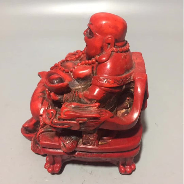 Red Coral Maitreya Buddha-ToShay.org