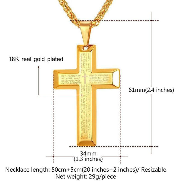 Steel Cross Necklace-ToShay.org