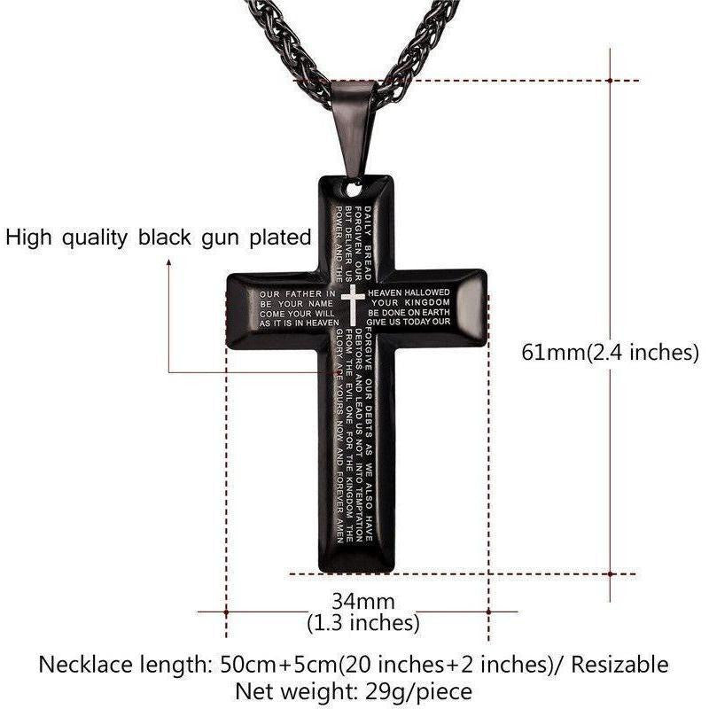 Steel Cross Necklace-ToShay.org