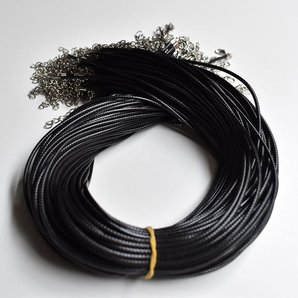 Black Wax Leather Cord-ToShay.org
