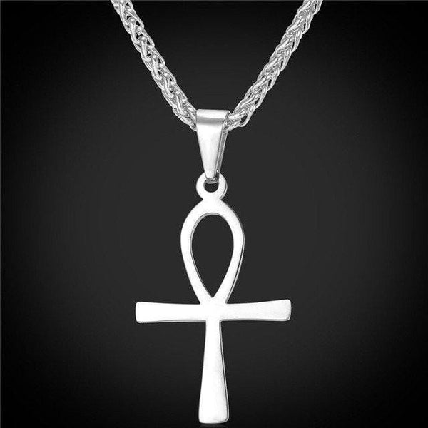 Mixed Ankh Cross Pendant Necklace-ToShay.org