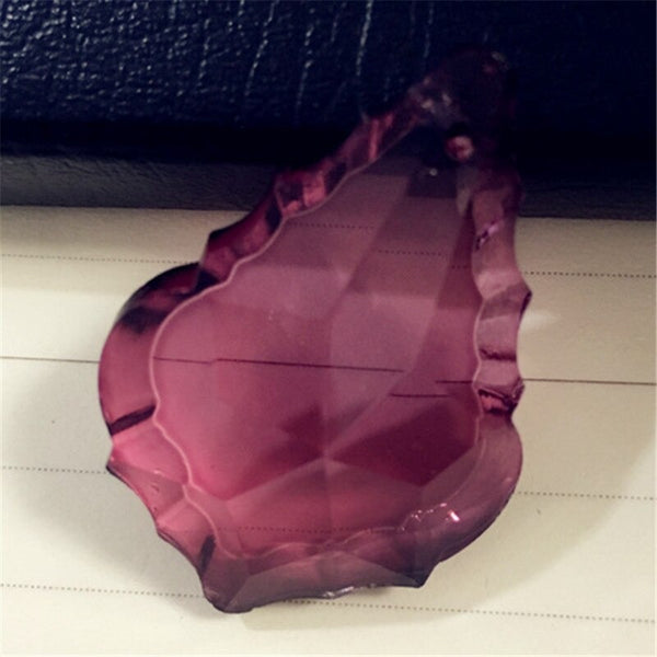 Purple Amethyst Crystal Leaf Bead-ToShay.org