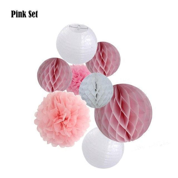 Mixed Flower Paper Lanterns-ToShay.org