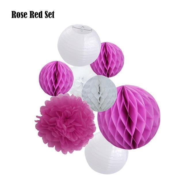 Mixed Flower Paper Lanterns-ToShay.org
