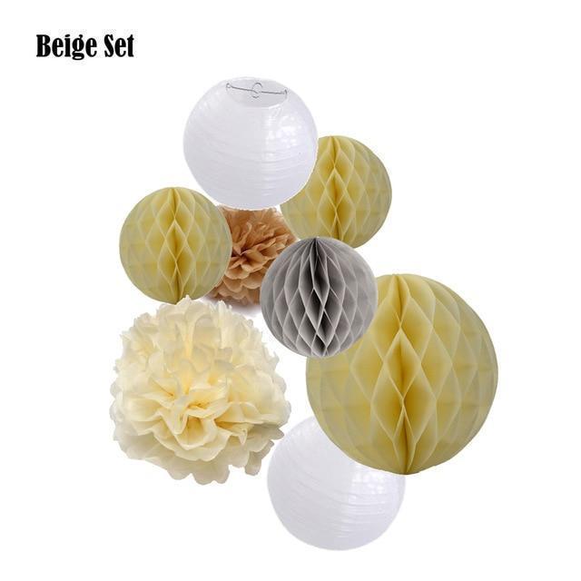Mixed Flower Paper Lanterns-ToShay.org