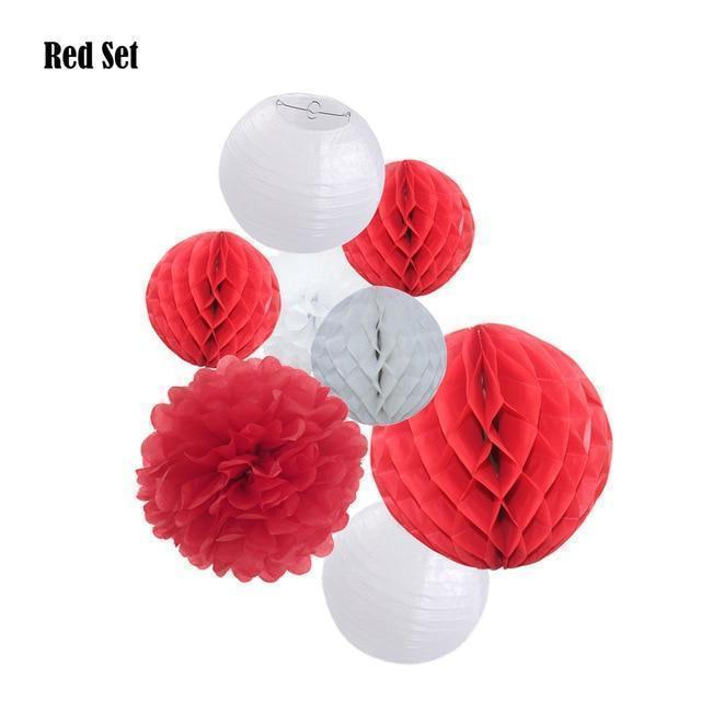 Mixed Flower Paper Lanterns-ToShay.org