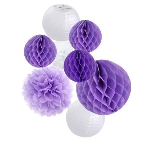 Mixed Flower Paper Lanterns-ToShay.org