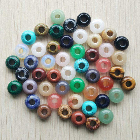 Mixed Gem Stone Donut Beads-ToShay.org