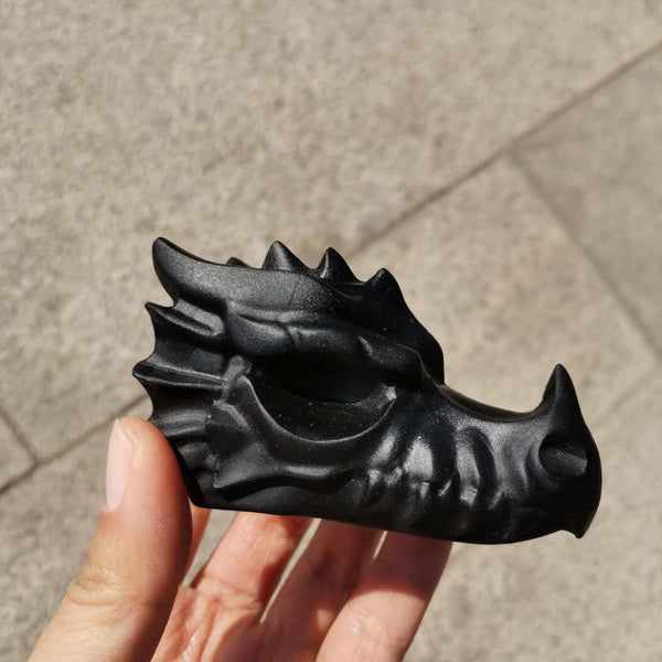 Black Obsidian Dragon Head-ToShay.org