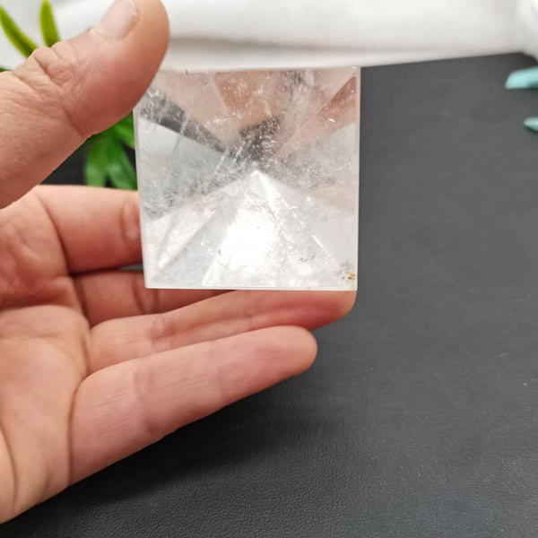 White Quartz Crystal Pyramid-ToShay.org