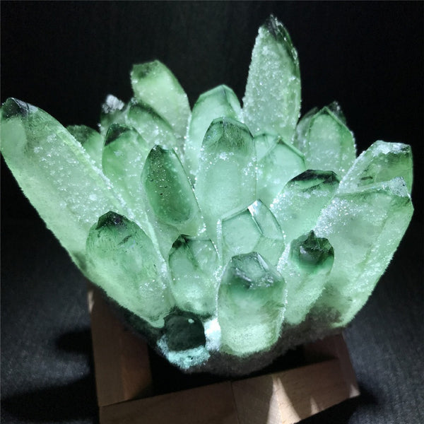 Green Ghost Phantom Crystal Cluster-ToShay.org