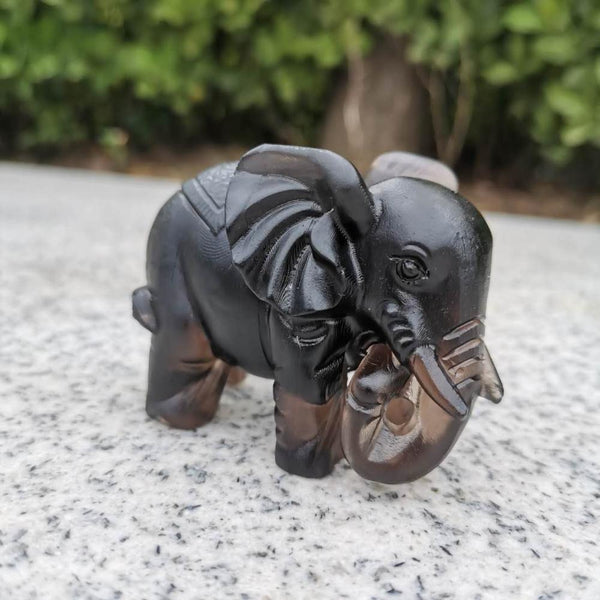 Black Ice Obsidian Elephant-ToShay.org
