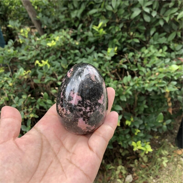 Black Plum Blossom Tourmaline Egg-ToShay.org