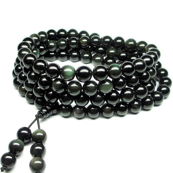 Black Rainbow Obsidian Prayer Beads-ToShay.org