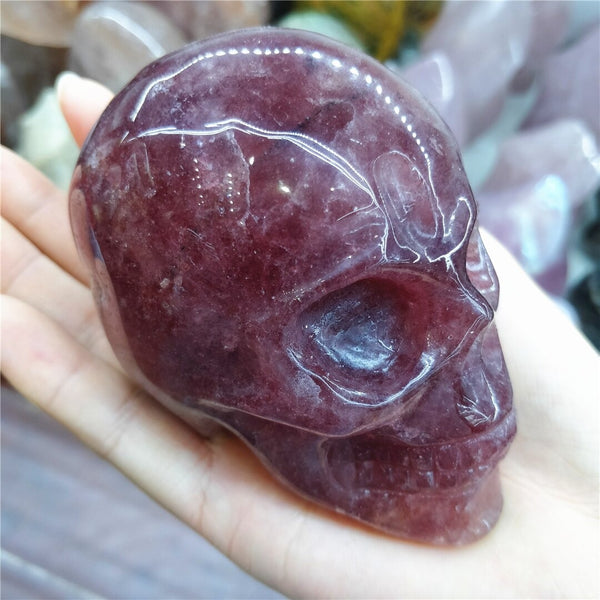 Pink Strawberry Crystal Skull-ToShay.org