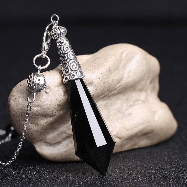 Black Obsidian Dowsing Pendulum-ToShay.org