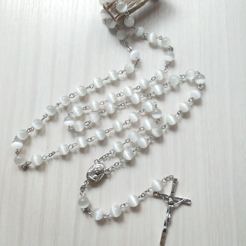 White Opalite Rosary-ToShay.org