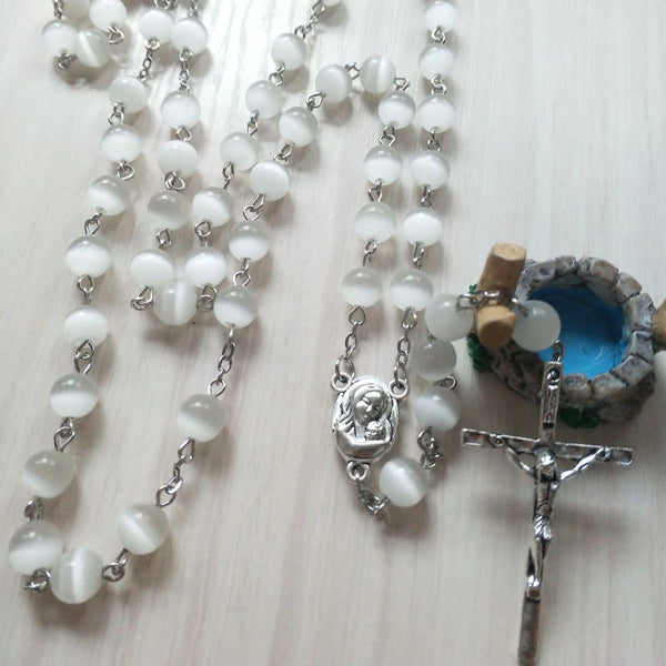 White Opalite Rosary-ToShay.org