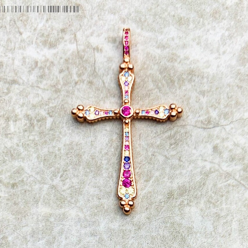 Gold Jewel Cross Pendant-ToShay.org