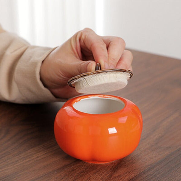 Persimmon Ceramic Tea Caddy-ToShay.org
